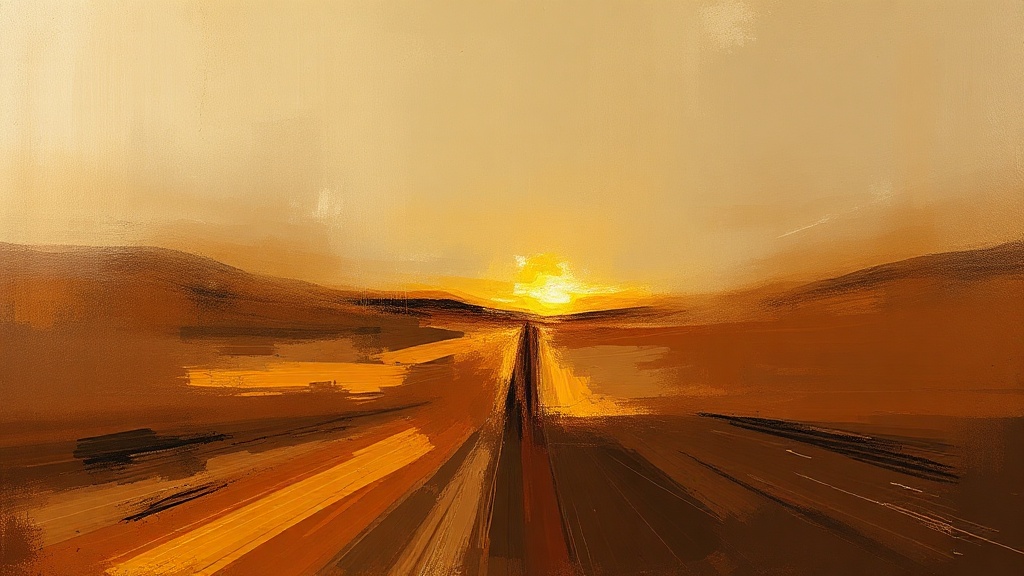 A torch-bearing runner sprints across a valley between two stone watchtowers, passing flame to a chain of low cairns while one tower stands lit and another darkens.