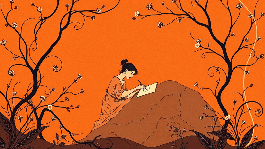A scribe in a stone scriptorium works by a single candle, surrounded by cascading scrolls marked with seals, as he writes a new law into a ledger.