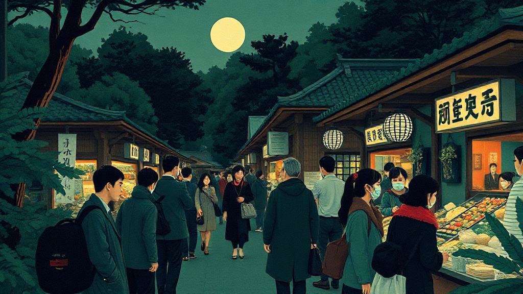 A marketplace with wealthy merchants weighing gold and shadowy figures trading vials, symbolizing the split between big pharma and the black market.
