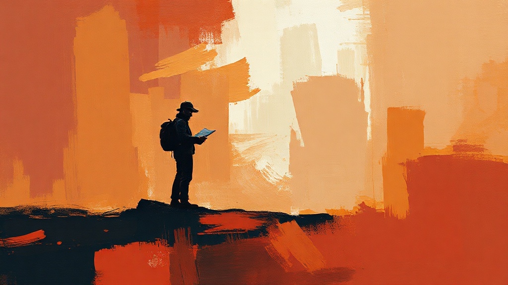 A cartographer on a cliff charts an unmapped coastline with compass and ink, as storm clouds gather but clear light illuminates the emerging land without borders.