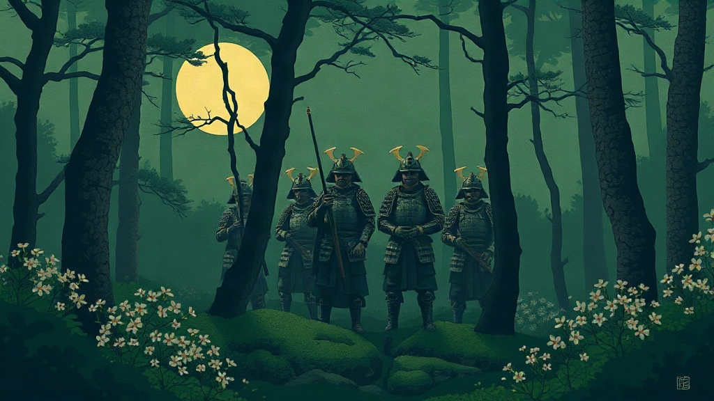 Armored engineers and officials direct construction of a stone arch bridge across a dark chasm, with torchlight from below and a gap in the middle.